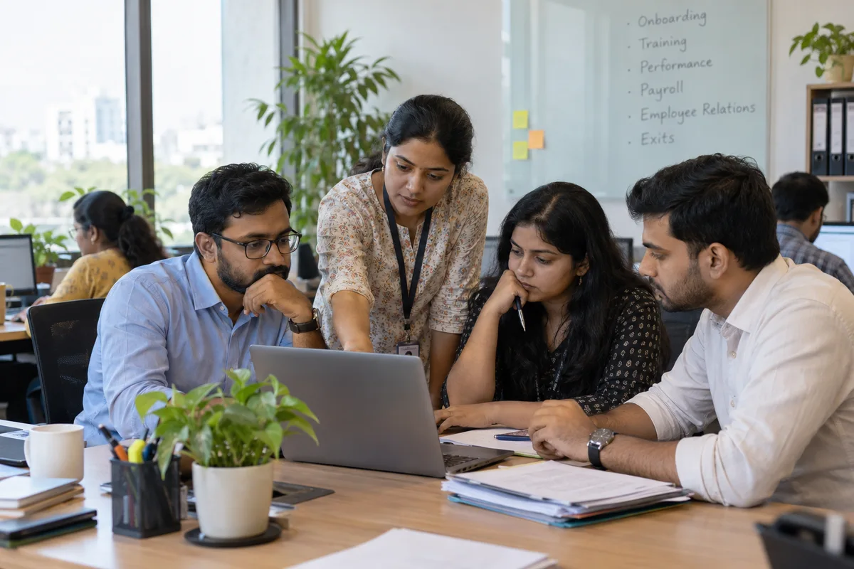 HR team planning digital employee workflows