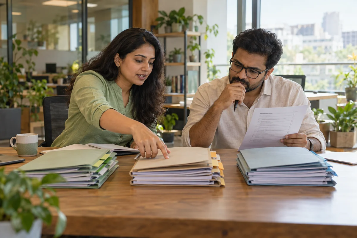 An HR consultant and business founder comparing three sets of policy documents.